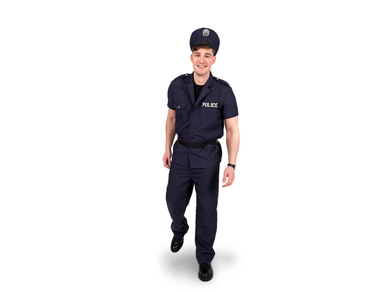 Polizeikostüm, marineblau, Größe L